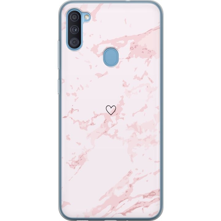 Mobile case for Samsung Galaxy A11 with Pink Heart design in the group SMARTPHONE & TABLETS / Phone cases / Samsung at TP E-commerce Nordic AB (A58576)