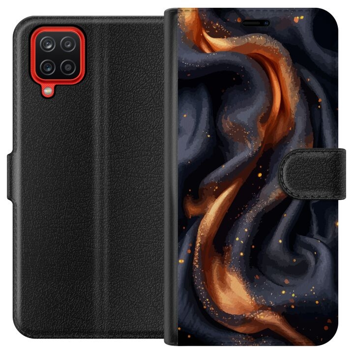 Wallet case for Samsung Galaxy A12 with Fiery silk design in the group SMARTPHONE & TABLETS / Phone cases / Samsung at TP E-commerce Nordic AB (A58581)