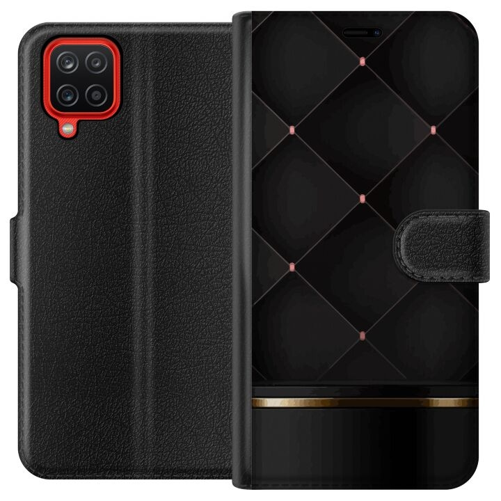 Wallet case for Samsung Galaxy A12 with Luxury line design in the group SMARTPHONE & TABLETS / Phone cases / Samsung at TP E-commerce Nordic AB (A58595)