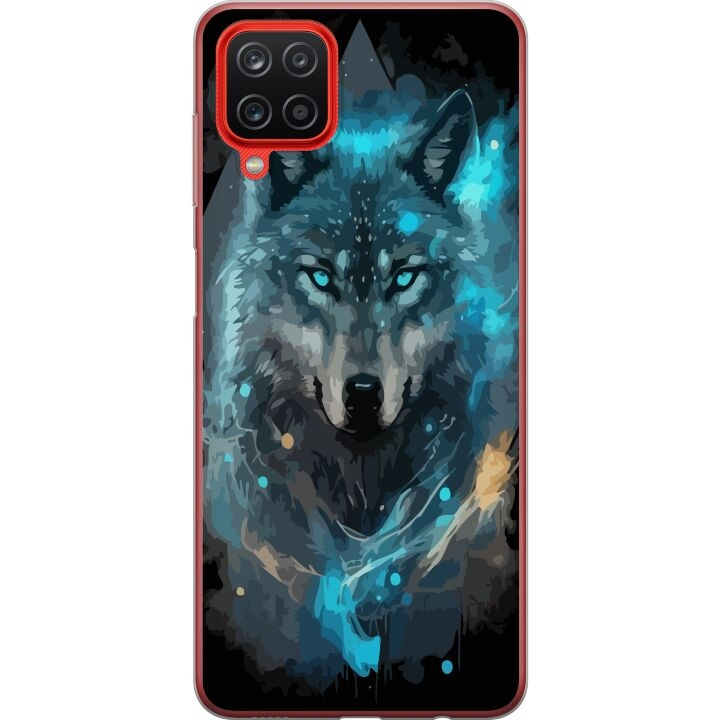 Mobile case for Samsung Galaxy A12 with Wolf design in the group SMARTPHONE & TABLETS / Phone cases / Samsung at TP E-commerce Nordic AB (A58612)