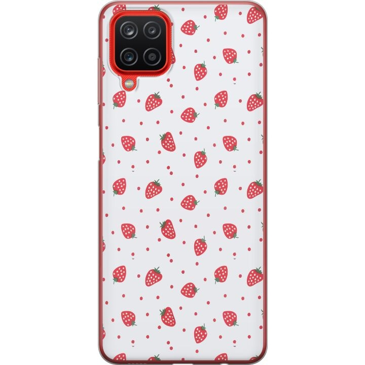 Mobile case for Samsung Galaxy A12 with Strawberries design in the group SMARTPHONE & TABLETS / Phone cases / Samsung at TP E-commerce Nordic AB (A58624)