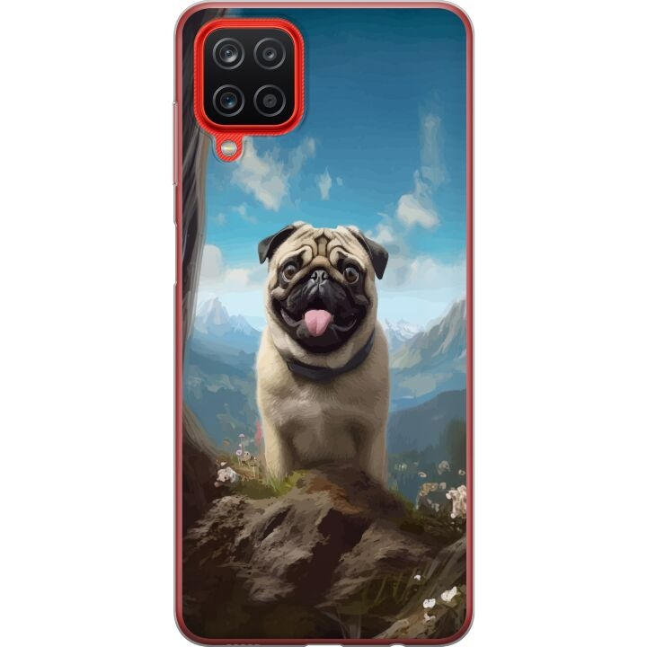 Mobile case for Samsung Galaxy A12 with Happy Dog design in the group SMARTPHONE & TABLETS / Phone cases / Samsung at TP E-commerce Nordic AB (A58625)