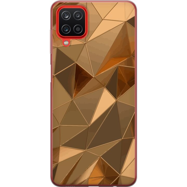 Mobile case for Samsung Galaxy A12 with 3D Gold design in the group SMARTPHONE & TABLETS / Phone cases / Samsung at TP E-commerce Nordic AB (A58631)