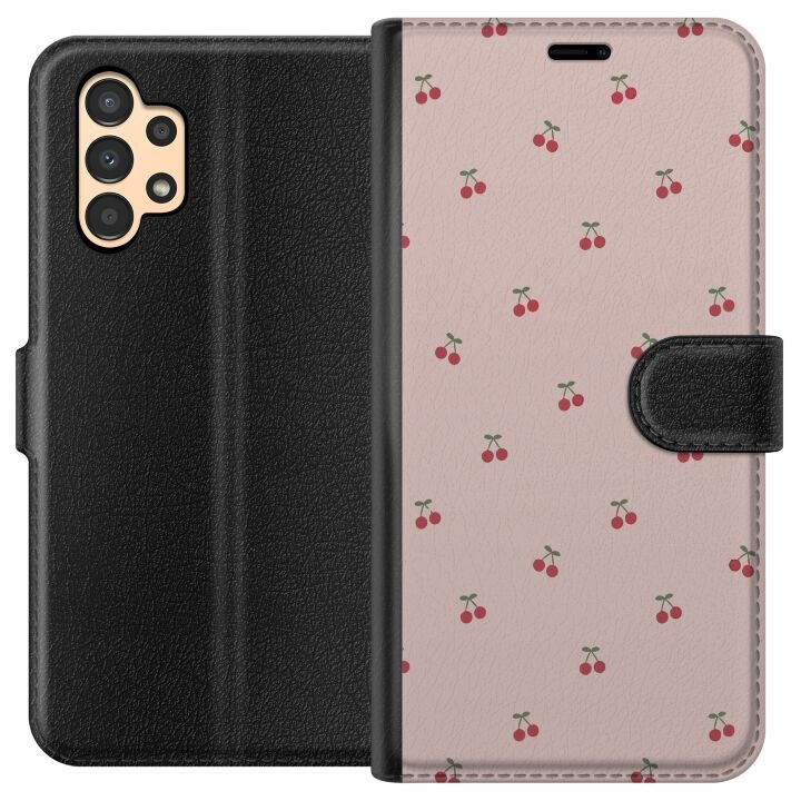 Wallet case for Samsung Galaxy A13 with Cherry design in the group SMARTPHONE & TABLETS / Phone cases / Samsung at TP E-commerce Nordic AB (A58641)