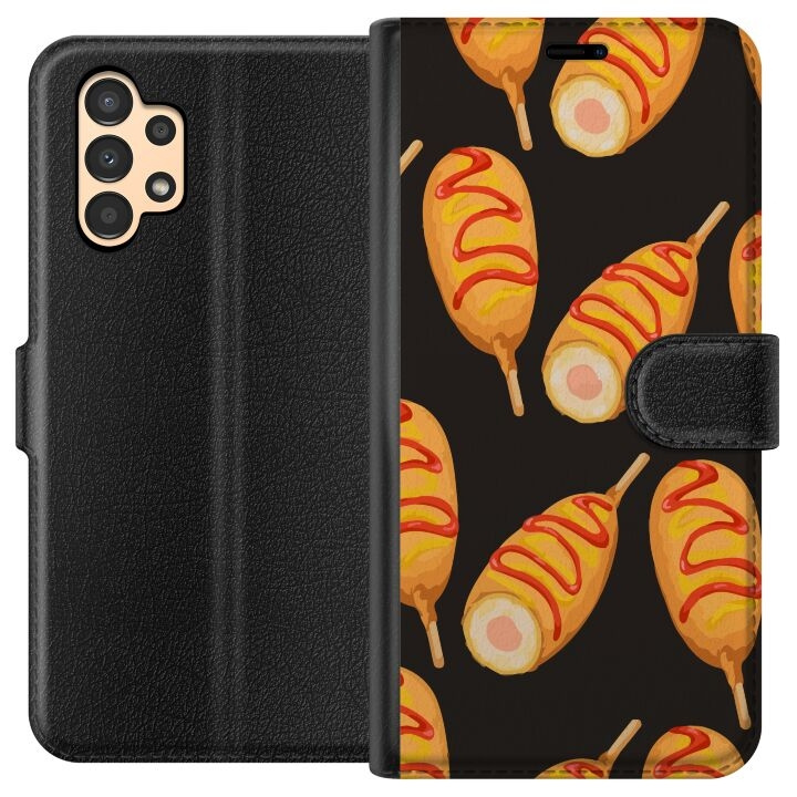 Wallet case for Samsung Galaxy A13 with Chicken drumstick design in the group SMARTPHONE & TABLETS / Phone cases / Samsung at TP E-commerce Nordic AB (A58643)