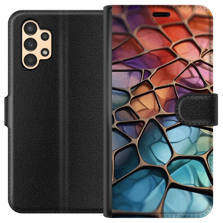 Wallet case for Samsung Galaxy A13 with Metallic pattern design in the group SMARTPHONE & TABLETS / Phone cases / Samsung at TP E-commerce Nordic AB (A58644)