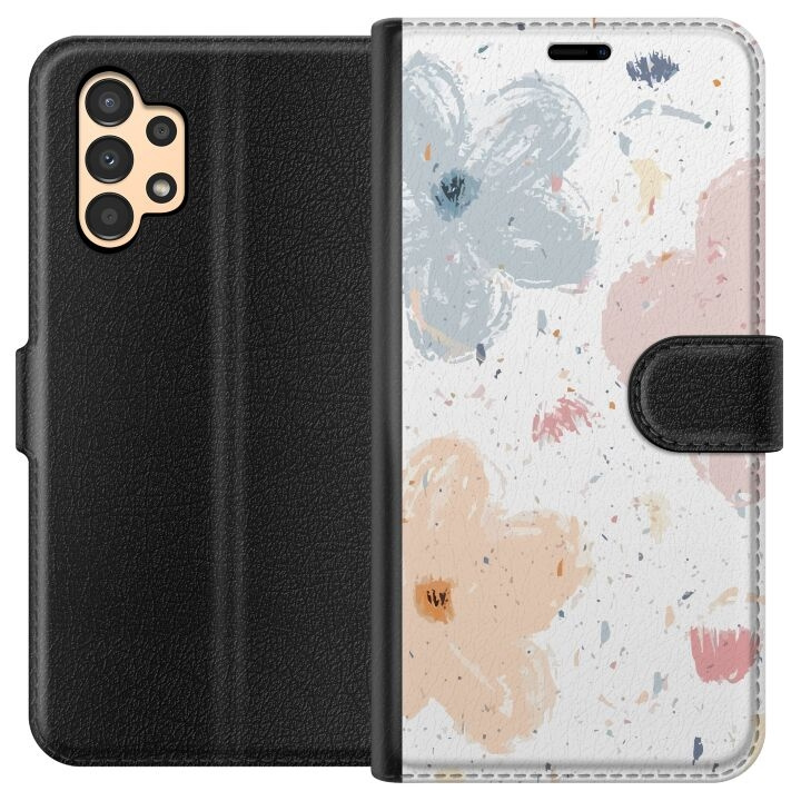 Wallet case for Samsung Galaxy A13 with Flowers design in the group SMARTPHONE & TABLETS / Phone cases / Samsung at TP E-commerce Nordic AB (A58646)