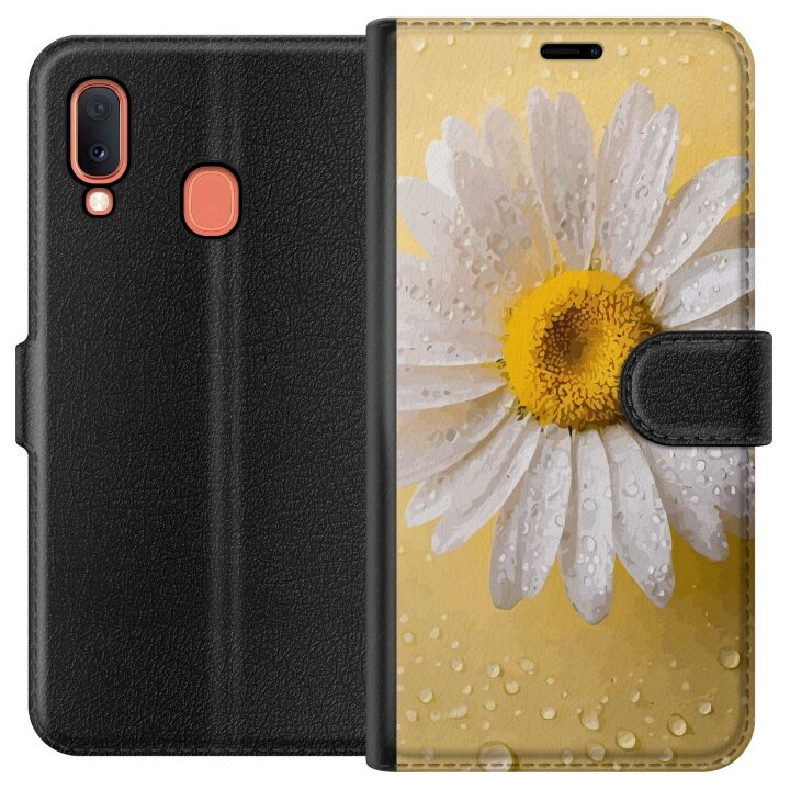 Wallet case for Samsung Galaxy A20e with Porslinsblomma design in the group SMARTPHONE & TABLETS / Phone cases / Samsung at TP E-commerce Nordic AB (A58796)