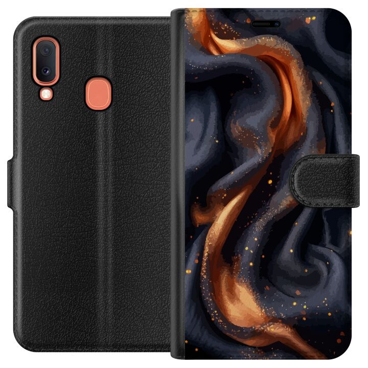 Wallet case for Samsung Galaxy A20e with Fiery silk design in the group SMARTPHONE & TABLETS / Phone cases / Samsung at TP E-commerce Nordic AB (A58797)