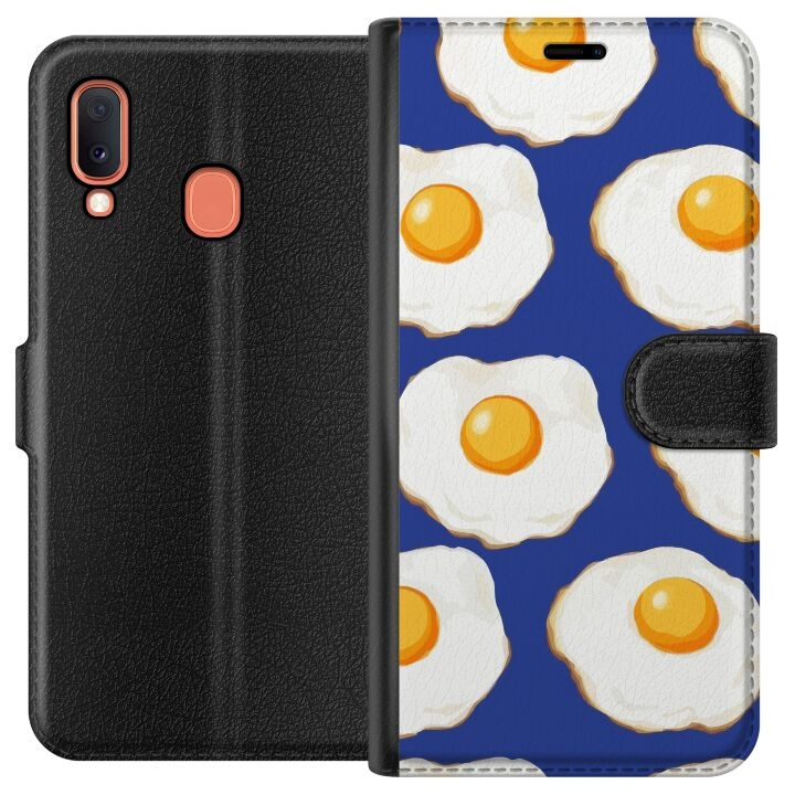 Wallet case for Samsung Galaxy A20e with Fried eggs design in the group SMARTPHONE & TABLETS / Phone cases / Samsung at TP E-commerce Nordic AB (A58802)