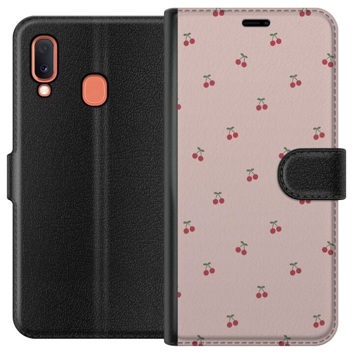 Wallet case for Samsung Galaxy A20e with Cherry design in the group SMARTPHONE & TABLETS / Phone cases / Samsung at TP E-commerce Nordic AB (A58803)