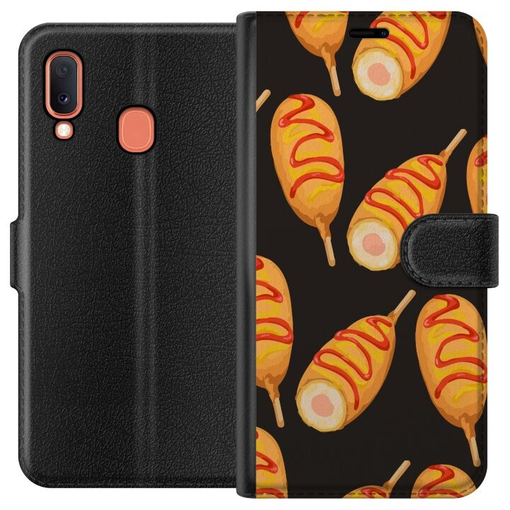 Wallet case for Samsung Galaxy A20e with Chicken drumstick design in the group SMARTPHONE & TABLETS / Phone cases / Samsung at TP E-commerce Nordic AB (A58805)