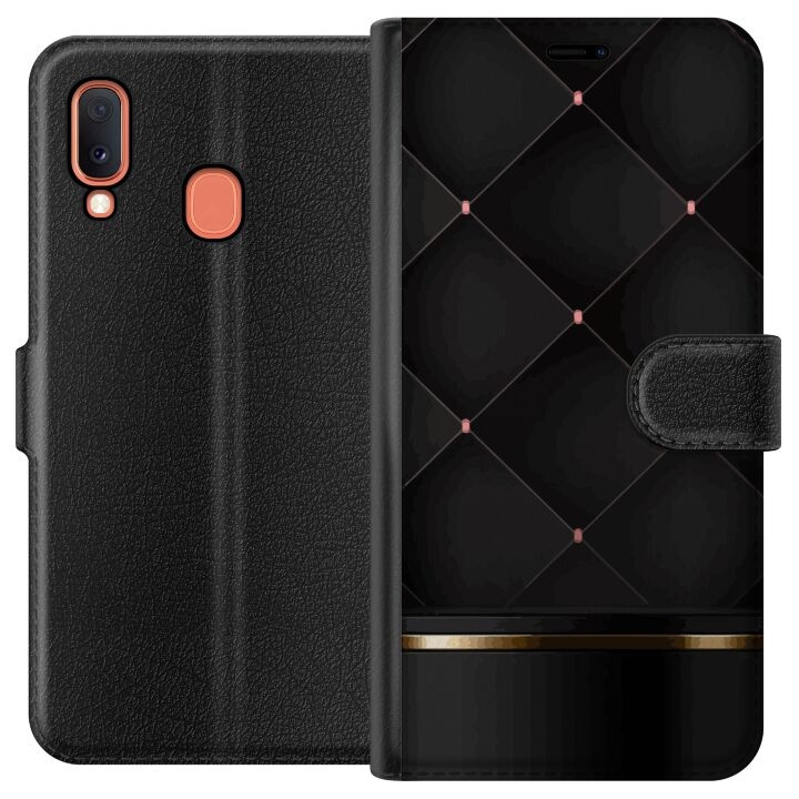 Wallet case for Samsung Galaxy A20e with Luxury line design in the group SMARTPHONE & TABLETS / Phone cases / Samsung at TP E-commerce Nordic AB (A58811)