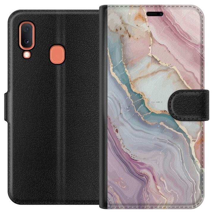 Wallet case for Samsung Galaxy A20e with Marble design in the group SMARTPHONE & TABLETS / Phone cases / Samsung at TP E-commerce Nordic AB (A58818)