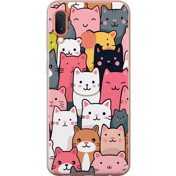 Mobile case for Samsung Galaxy A20e with Cat pattern design in the group SMARTPHONE & TABLETS / Phone cases / Samsung at TP E-commerce Nordic AB (A58831)