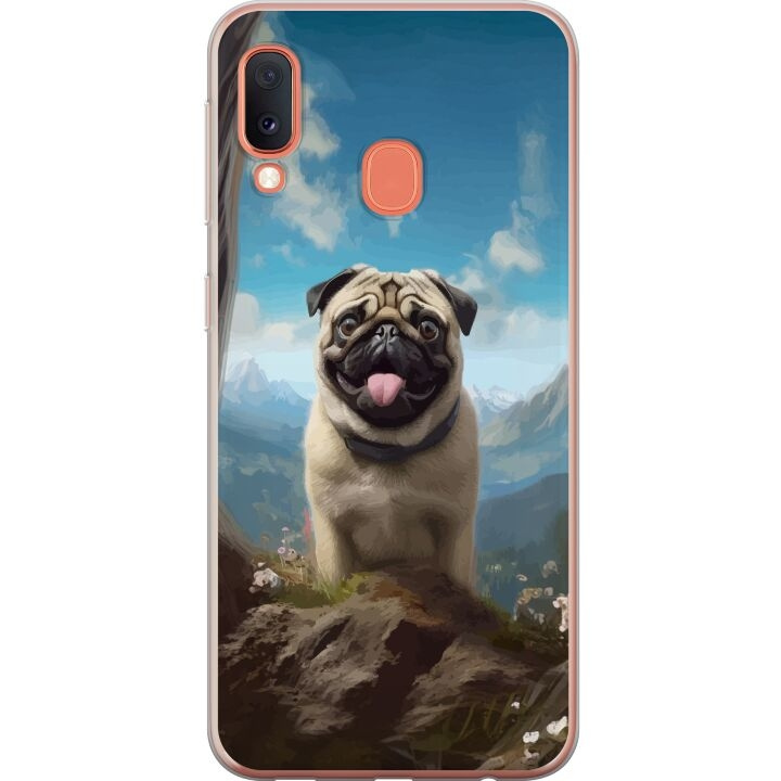 Mobile case for Samsung Galaxy A20e with Happy Dog design in the group SMARTPHONE & TABLETS / Phone cases / Samsung at TP E-commerce Nordic AB (A58841)