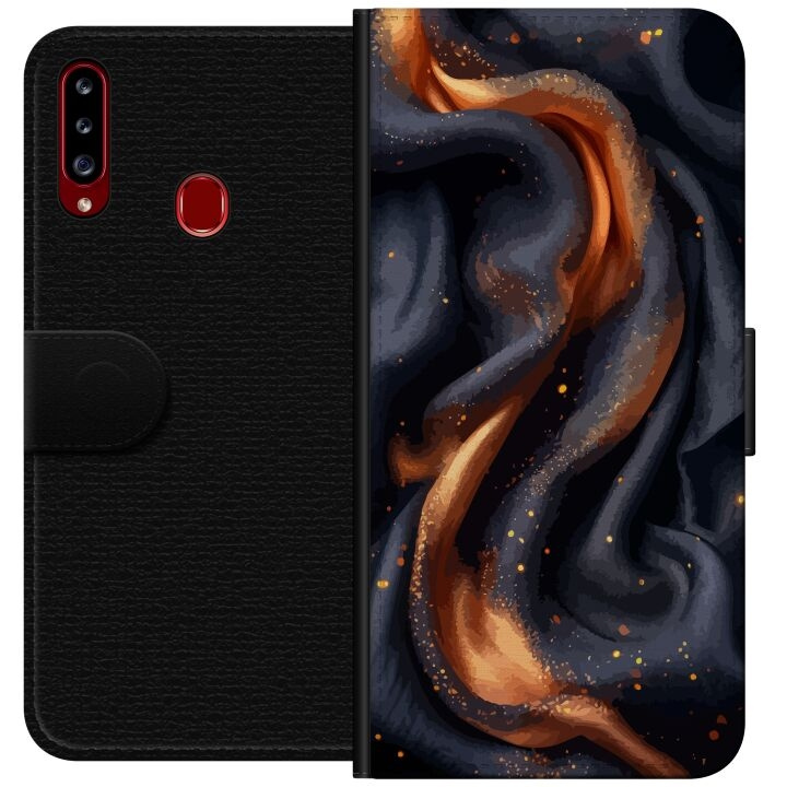 Wallet case for Samsung Galaxy A20s with Fiery silk design in the group SMARTPHONE & TABLETS / Phone cases / Samsung at TP E-commerce Nordic AB (A58851)