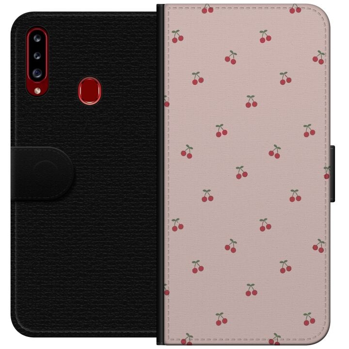 Wallet case for Samsung Galaxy A20s with Cherry design in the group SMARTPHONE & TABLETS / Phone cases / Samsung at TP E-commerce Nordic AB (A58857)