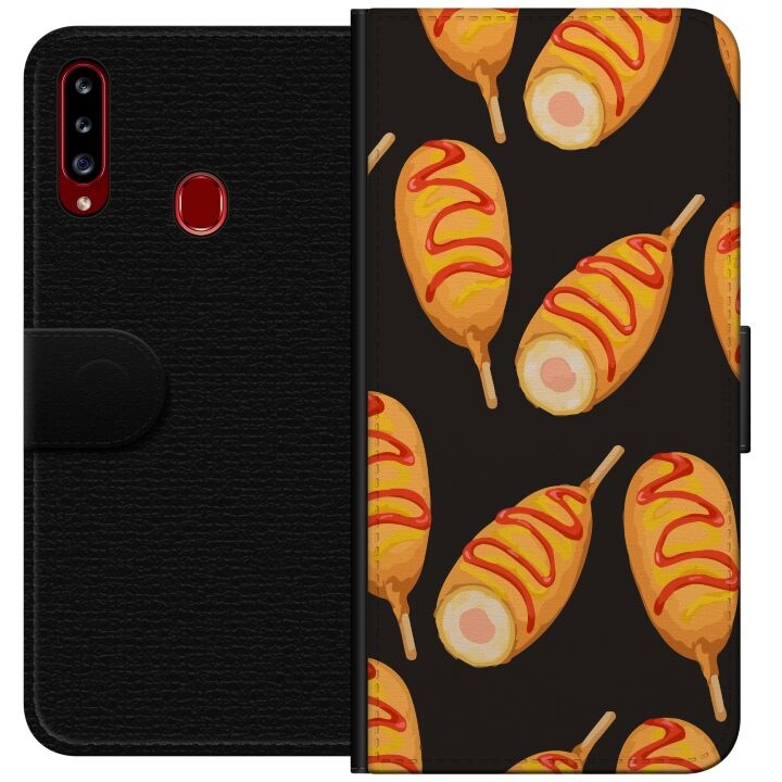 Wallet case for Samsung Galaxy A20s with Chicken drumstick design in the group SMARTPHONE & TABLETS / Phone cases / Samsung at TP E-commerce Nordic AB (A58859)