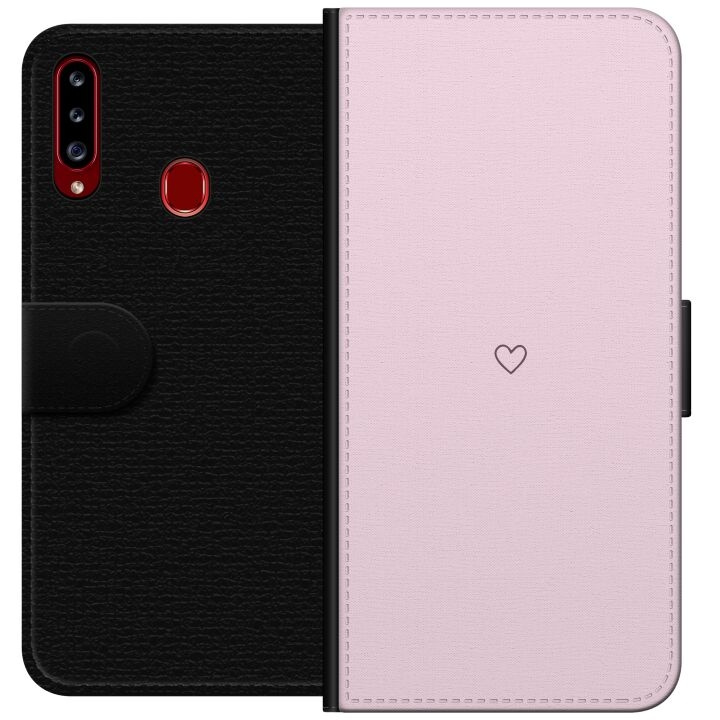 Wallet case for Samsung Galaxy A20s with Heart design in the group SMARTPHONE & TABLETS / Phone cases / Samsung at TP E-commerce Nordic AB (A58869)