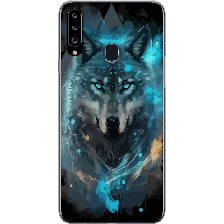 Mobile case for Samsung Galaxy A20s with Wolf design in the group SMARTPHONE & TABLETS / Phone cases / Samsung at TP E-commerce Nordic AB (A58882)