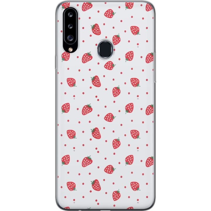 Mobile case for Samsung Galaxy A20s with Strawberries design in the group SMARTPHONE & TABLETS / Phone cases / Samsung at TP E-commerce Nordic AB (A58894)