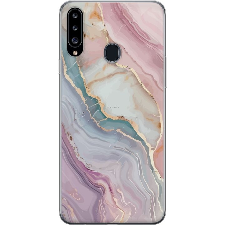 Mobile case for Samsung Galaxy A20s with Marble design in the group SMARTPHONE & TABLETS / Phone cases / Samsung at TP E-commerce Nordic AB (A58899)