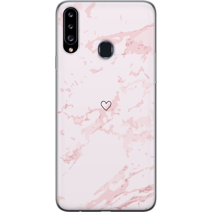 Mobile case for Samsung Galaxy A20s with Pink Heart design in the group SMARTPHONE & TABLETS / Phone cases / Samsung at TP E-commerce Nordic AB (A58900)