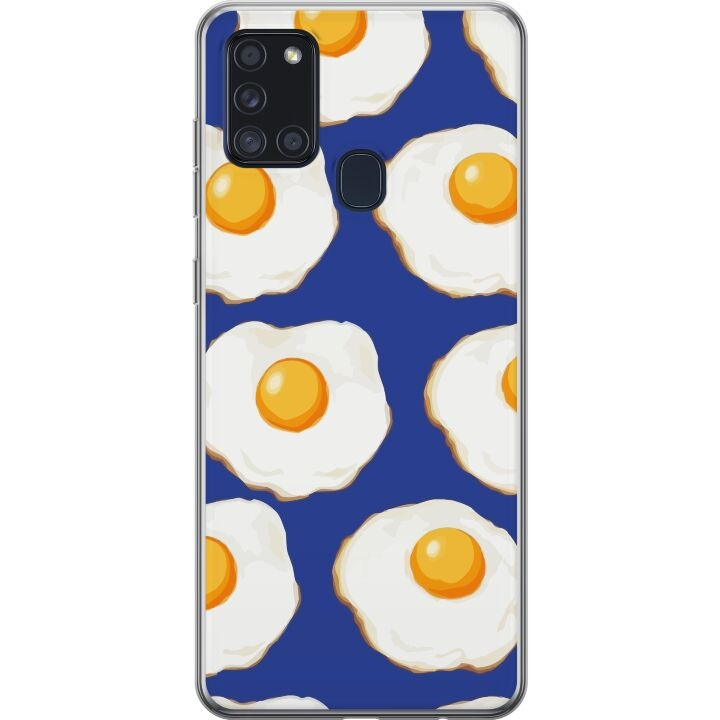 Mobile case for Samsung Galaxy A21s with Fried eggs design in the group SMARTPHONE & TABLETS / Phone cases / Samsung at TP E-commerce Nordic AB (A58937)