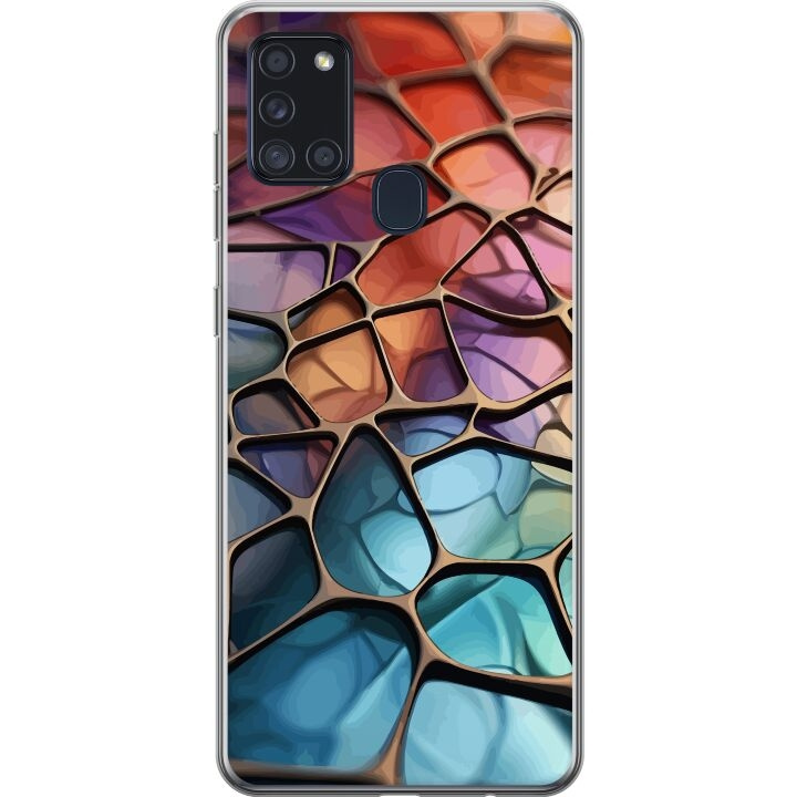 Mobile case for Samsung Galaxy A21s with Metallic pattern design in the group SMARTPHONE & TABLETS / Phone cases / Samsung at TP E-commerce Nordic AB (A58941)