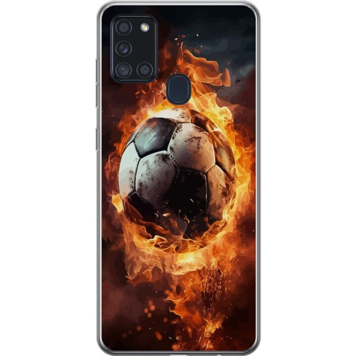 Mobile case for Samsung Galaxy A21s with Football design in the group SMARTPHONE & TABLETS / Phone cases / Samsung at TP E-commerce Nordic AB (A58952)