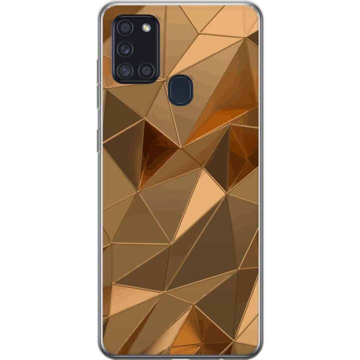 Mobile case for Samsung Galaxy A21s with 3D Gold design in the group SMARTPHONE & TABLETS / Phone cases / Samsung at TP E-commerce Nordic AB (A58955)