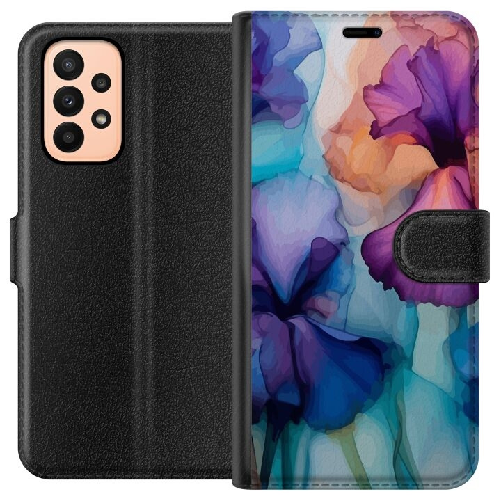 Wallet case for Samsung Galaxy A23 with Magical flowers design in the group SMARTPHONE & TABLETS / Phone cases / Samsung at TP E-commerce Nordic AB (A59015)