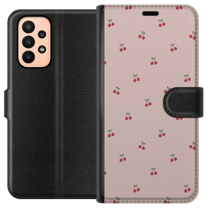 Wallet case for Samsung Galaxy A23 with Cherry design in the group SMARTPHONE & TABLETS / Phone cases / Samsung at TP E-commerce Nordic AB (A59019)