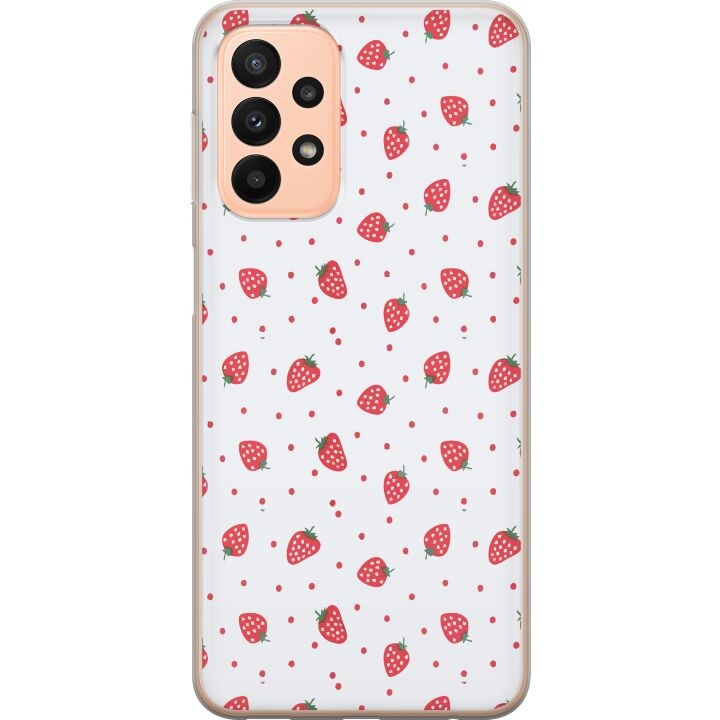 Mobile case for Samsung Galaxy A23 with Strawberries design in the group SMARTPHONE & TABLETS / Phone cases / Samsung at TP E-commerce Nordic AB (A59056)