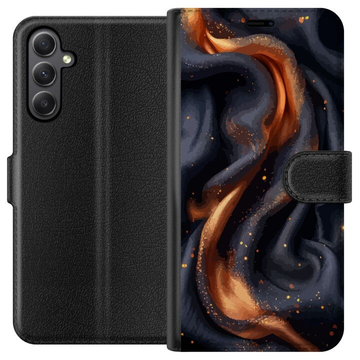 Wallet case for Samsung Galaxy A24 4G with Fiery silk design in the group SMARTPHONE & TABLETS / Phone cases / Samsung at TP E-commerce Nordic AB (A59094)