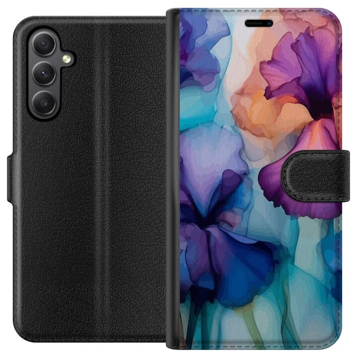 Wallet case for Samsung Galaxy A24 4G with Magical flowers design in the group SMARTPHONE & TABLETS / Phone cases / Samsung at TP E-commerce Nordic AB (A59096)