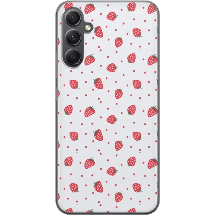 Mobile case for Samsung Galaxy A24 4G with Strawberries design in the group SMARTPHONE & TABLETS / Phone cases / Samsung at TP E-commerce Nordic AB (A59137)