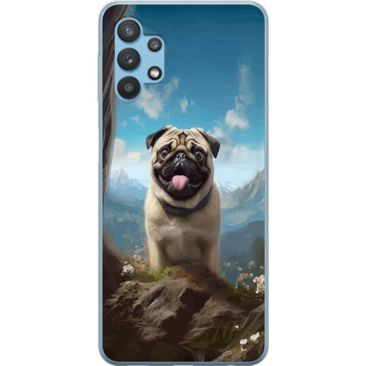 Mobile case for Samsung Galaxy A32 5G with Happy Dog design in the group SMARTPHONE & TABLETS / Phone cases / Samsung at TP E-commerce Nordic AB (A59246)