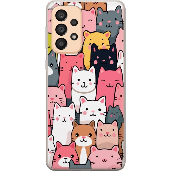 Mobile case for Samsung Galaxy A33 5G with Cat pattern design in the group SMARTPHONE & TABLETS / Phone cases / Samsung at TP E-commerce Nordic AB (A59290)