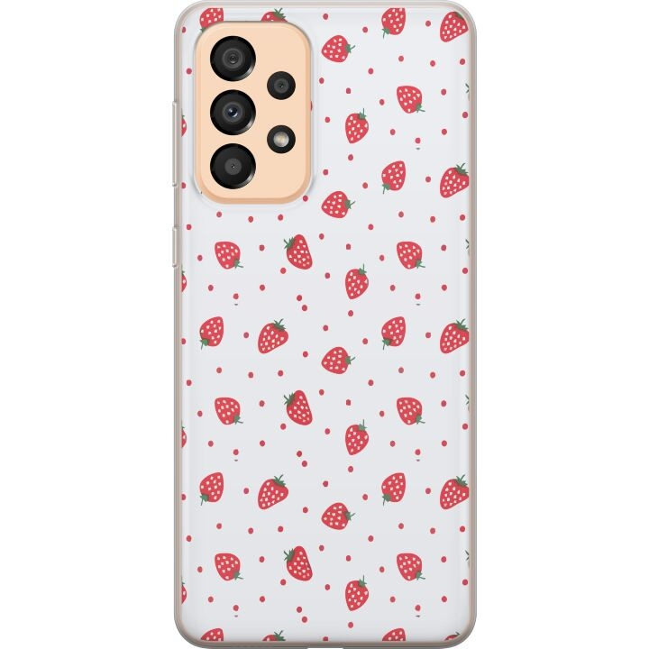 Mobile case for Samsung Galaxy A33 5G with Strawberries design in the group SMARTPHONE & TABLETS / Phone cases / Samsung at TP E-commerce Nordic AB (A59299)