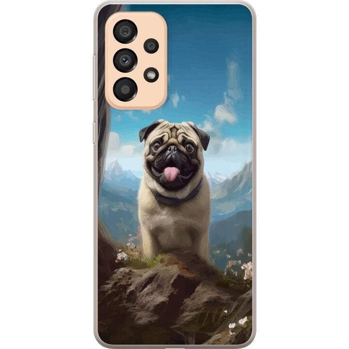 Mobile case for Samsung Galaxy A33 5G with Happy Dog design in the group SMARTPHONE & TABLETS / Phone cases / Samsung at TP E-commerce Nordic AB (A59300)