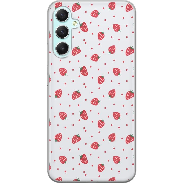 Mobile case for Samsung Galaxy A34 with Strawberries design in the group SMARTPHONE & TABLETS / Phone cases / Samsung at TP E-commerce Nordic AB (A59353)