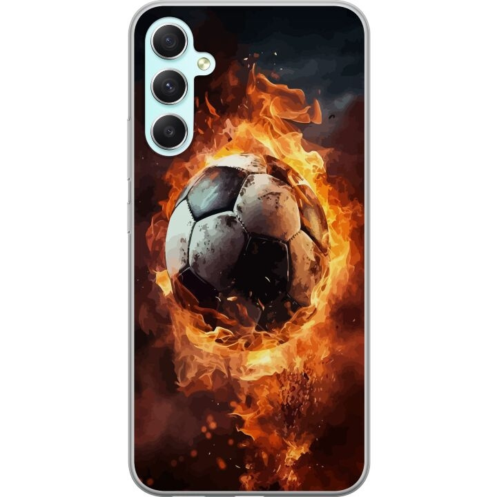 Mobile case for Samsung Galaxy A34 with Football design in the group SMARTPHONE & TABLETS / Phone cases / Samsung at TP E-commerce Nordic AB (A59357)