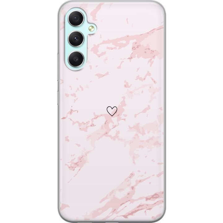 Mobile case for Samsung Galaxy A34 with Pink Heart design in the group SMARTPHONE & TABLETS / Phone cases / Samsung at TP E-commerce Nordic AB (A59359)