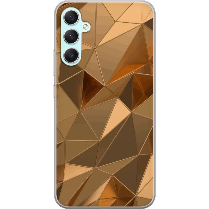 Mobile case for Samsung Galaxy A34 with 3D Gold design in the group SMARTPHONE & TABLETS / Phone cases / Samsung at TP E-commerce Nordic AB (A59360)