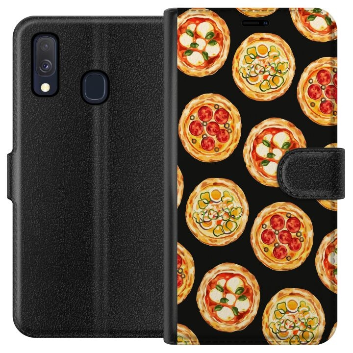 Wallet case for Samsung Galaxy A40 with Pizza design in the group SMARTPHONE & TABLETS / Phone cases / Samsung at TP E-commerce Nordic AB (A59457)