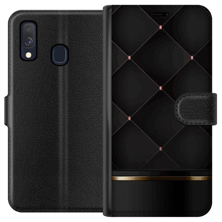 Wallet case for Samsung Galaxy A40 with Luxury line design in the group SMARTPHONE & TABLETS / Phone cases / Samsung at TP E-commerce Nordic AB (A59459)