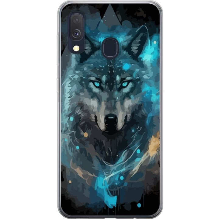 Mobile case for Samsung Galaxy A40 with Wolf design in the group SMARTPHONE & TABLETS / Phone cases / Samsung at TP E-commerce Nordic AB (A59476)