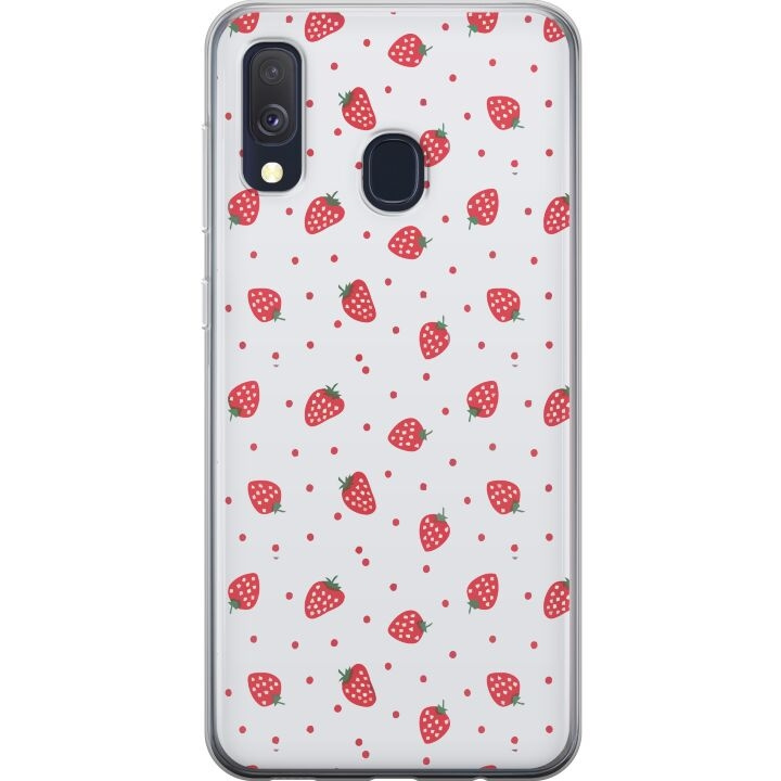 Mobile case for Samsung Galaxy A40 with Strawberries design in the group SMARTPHONE & TABLETS / Phone cases / Samsung at TP E-commerce Nordic AB (A59488)